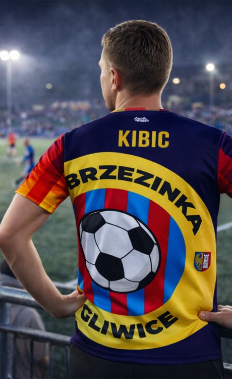 koszulka KS Gliwicee Brzezinka herb
