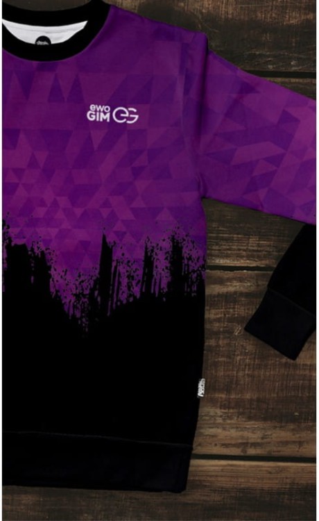 Ewo Gim AZS AWF Katowice prosta bluza prosta fioletowa