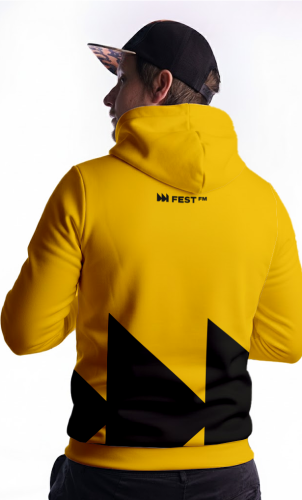 FEST FM żółta bluza – real foto + wizualizacja