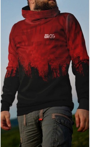 Ewo Gim AZS AWF Katowice bluza z kapturem czerwona