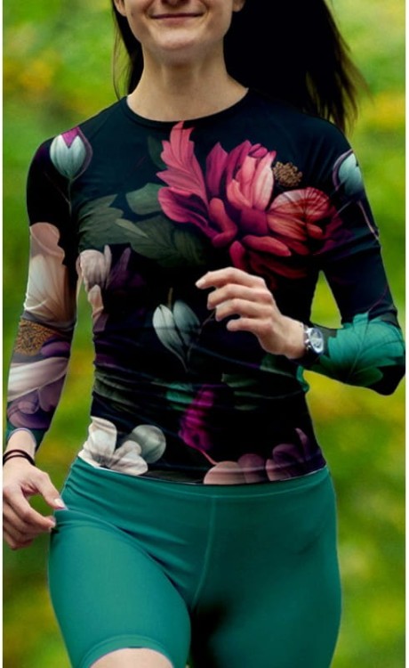 kwiecisty rashguard long