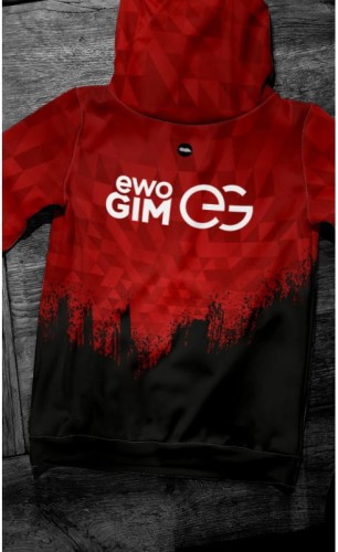 Ewo Gim AZS AWF Katowice bluza z kapturem czerwona