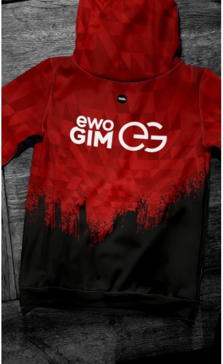 Ewo Gim AZS AWF Katowice bluza z kapturem czerwona