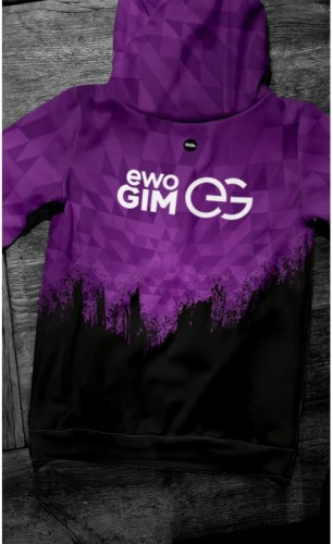 Ewo Gim AZS AWF Katowice bluza z kapturem fioletowa
