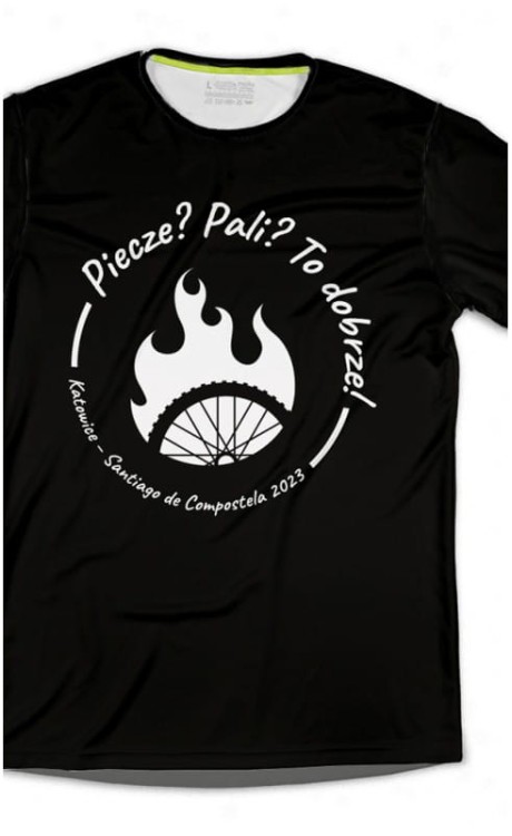 PIECZE - Santiago Compostela - koszulka czarna