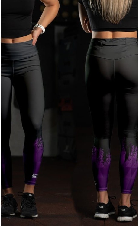 Ewo Gim AZS AWF Katowice Legginsy fioletowe damskie