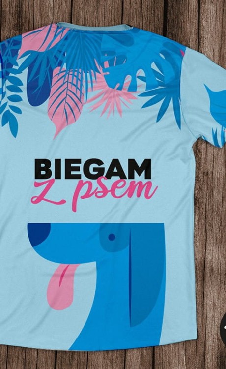 biegam z psem - canicross niebieski