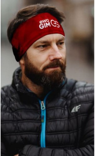 Ewo Gim AZS AWF Katowice - ciepła opaska czerwona