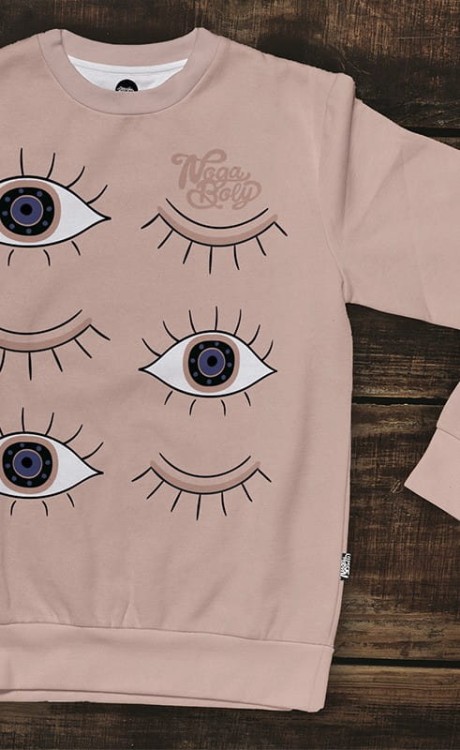 oczy łososiowe prosta bluza