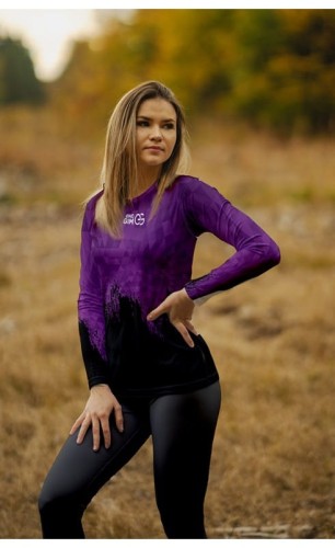 Ewo Gim AZS AWF Katowice - longsleeve fioletowy