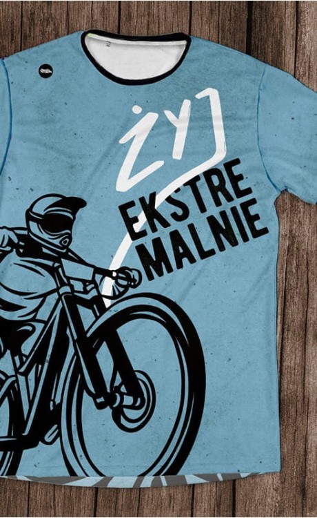 żyj ekstremalnie - downhill koszulka