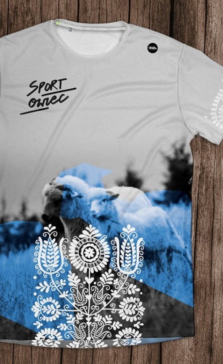 sport owce niebieskie koszulka