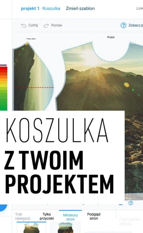 koszulka z własnym wzorem z kreatora – wizualizacja