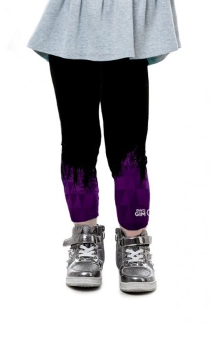 Ewo Gim AZS AWF Katowice Legginsy fioletowe dziecięce