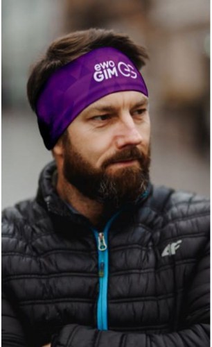 Ewo Gim AZS AWF Katowice - ciepła opaska fioletowa