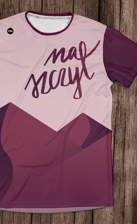 na szczyt bordo koszulka