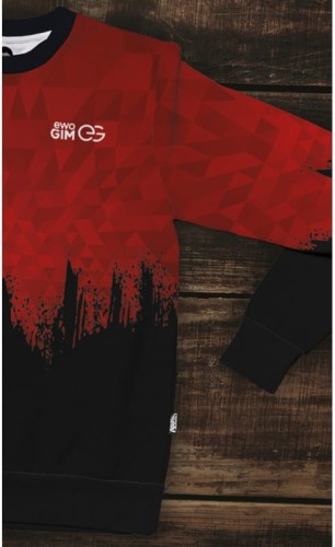 Ewo Gim AZS AWF Katowice prosta bluza prosta czerwona