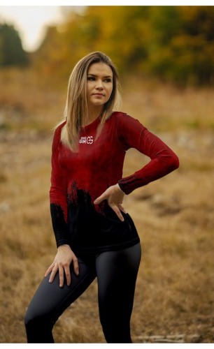 Ewo Gim AZS AWF Katowice - longsleeve czerwony