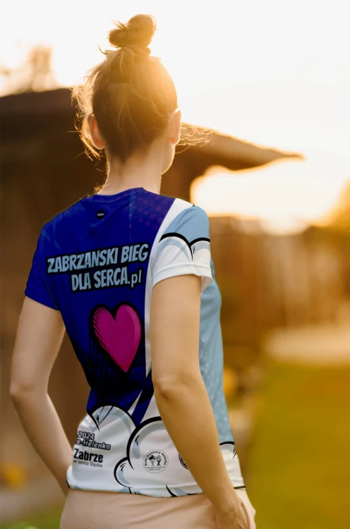 Zabrzański Bieg Dla Serca 2024 koszulka – real foto + wizualizacja