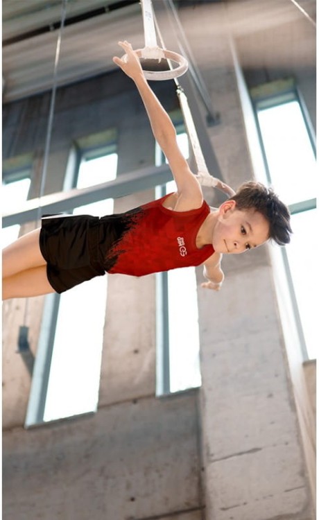 Ewo Gim AZS AWF Katowice - strój gimnastyczny czerwony