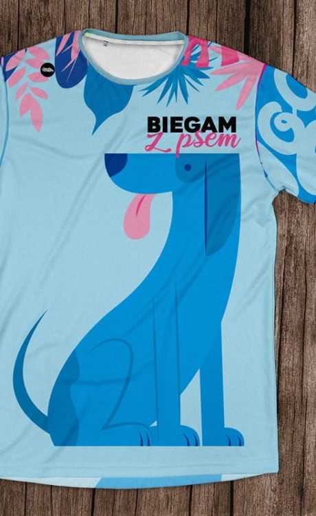 biegam z psem - canicross niebieski