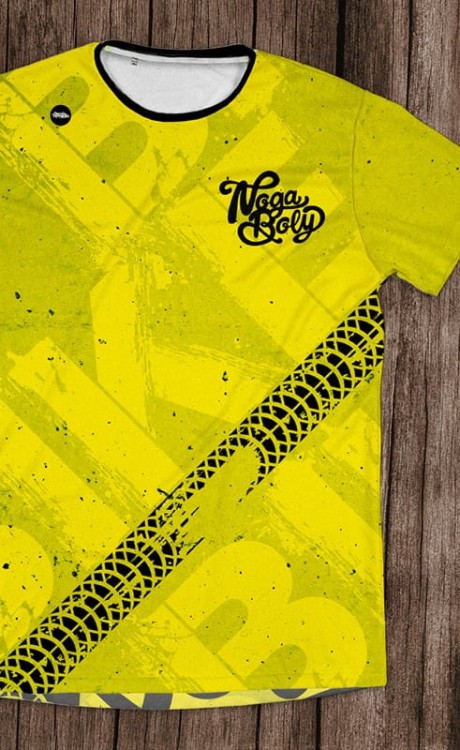 żółty rower koszulka