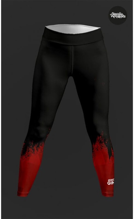 Ewo Gim AZS AWF Katowice Legginsy czerwone męskie