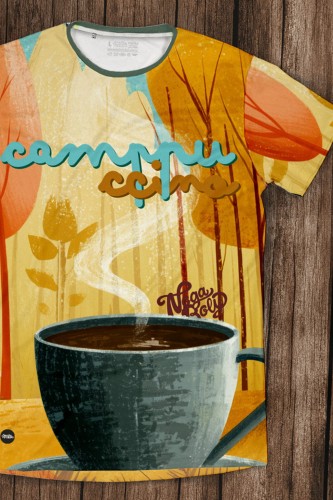 camppuccino koszulka damska – real foto + wizualizacja