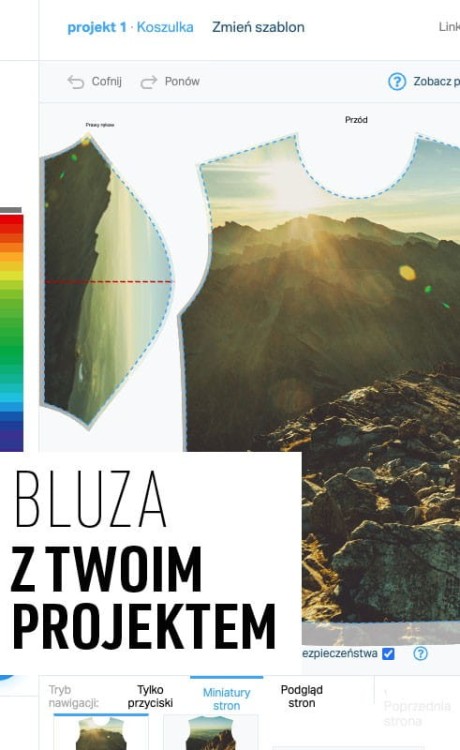 bluza z własnym wzorem z kreatora